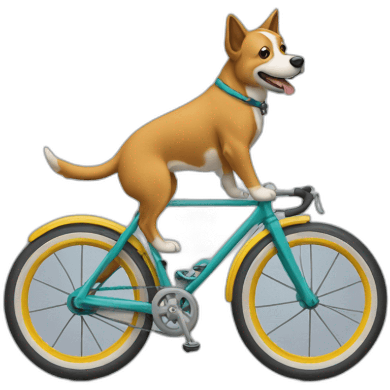 Chien qui fait du velo emoji