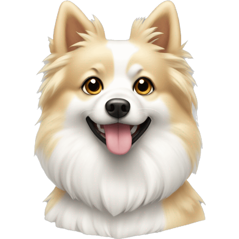 White and blonde spots spitz emoji