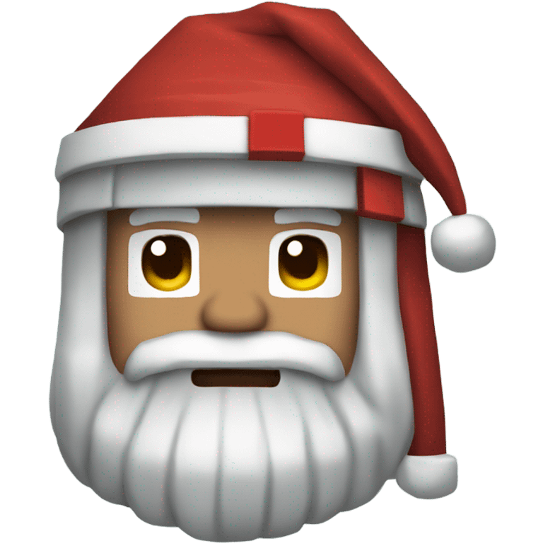 emoji santa with thematic minecraft emoji