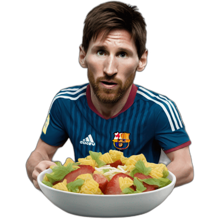 lionel messi eating emoji