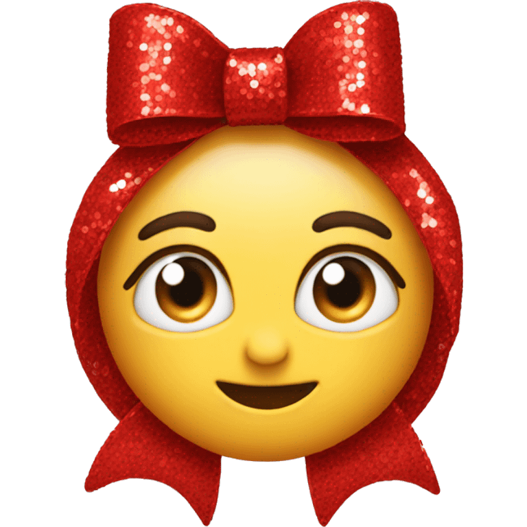 Red bow with sequins emoji