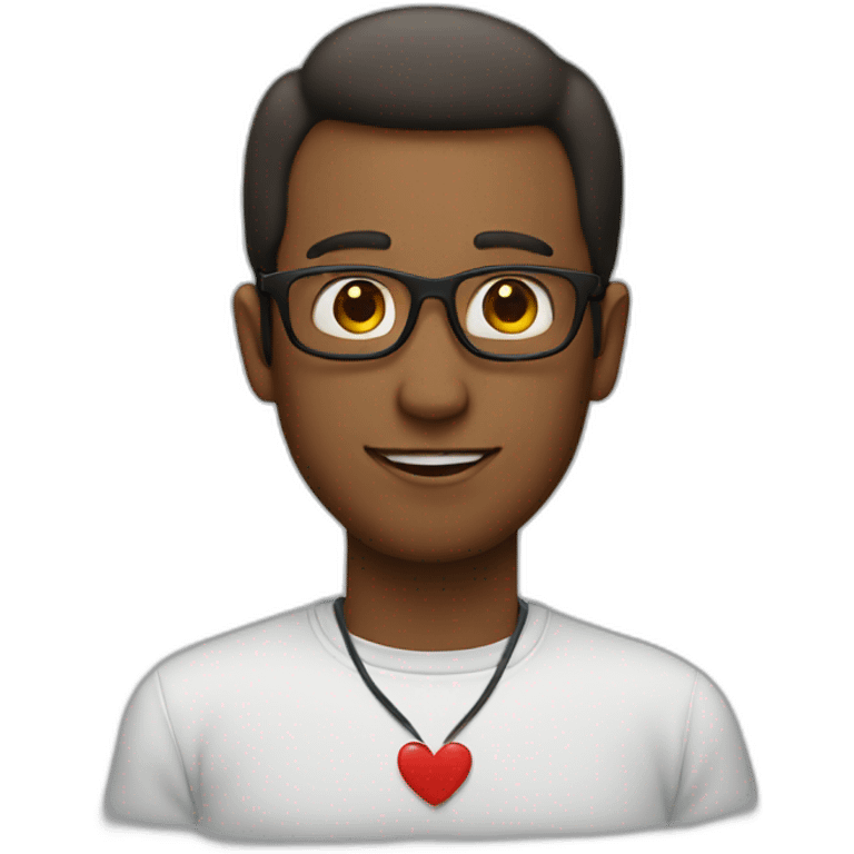 men with heart shape glasses emoji