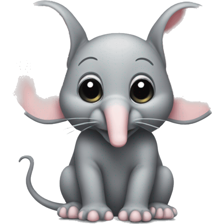 Mouse with elephant ears emoji