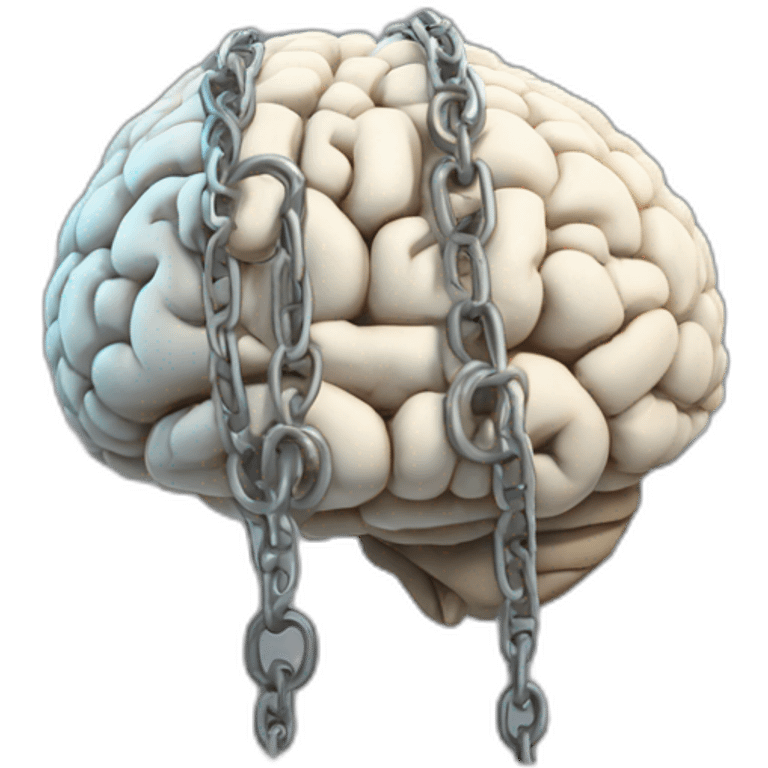 chained brain emoji