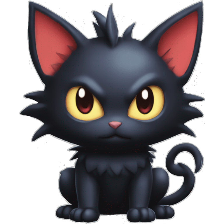 Cool Cute Edgy Dark Black Chibi Noibat-Litten-Pokémon-Fakémon-hybrid emoji