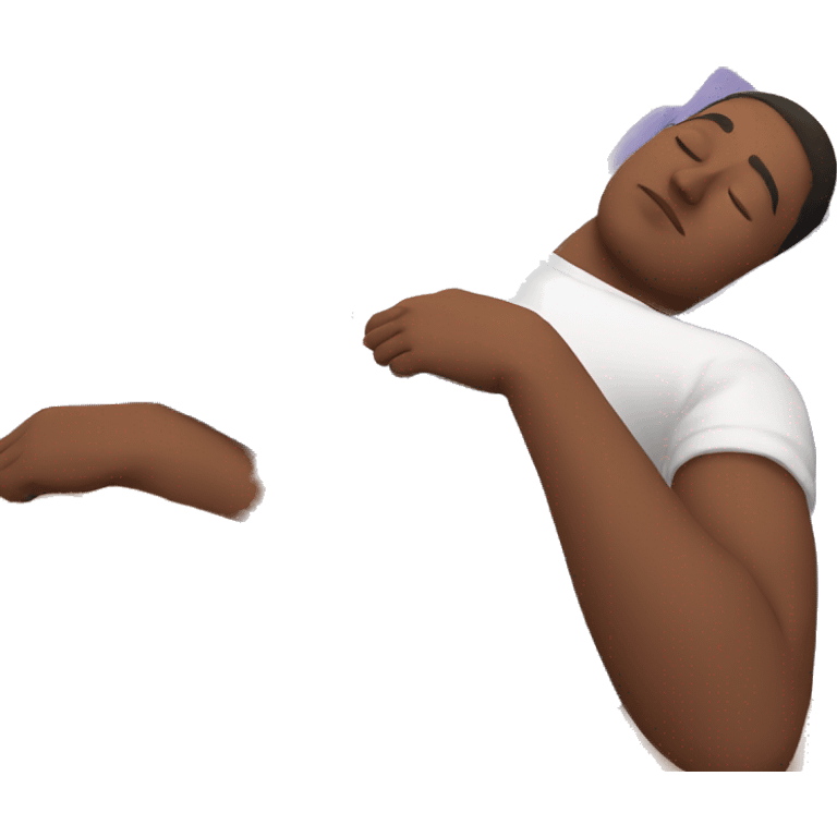 emoji eyes closed sleeping lying down both male and female listening relaxing music emoji