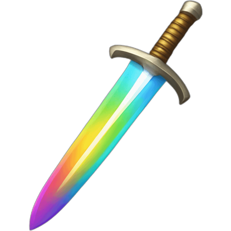 sword rainbow light emoji