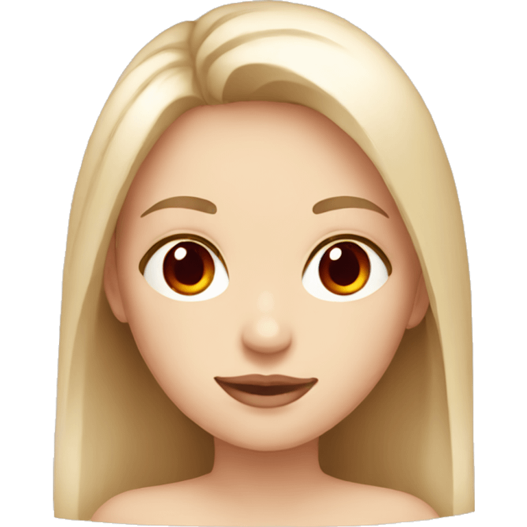 Fair skin tone colour with red coloured eyes with dark red coloured long hairs emoji