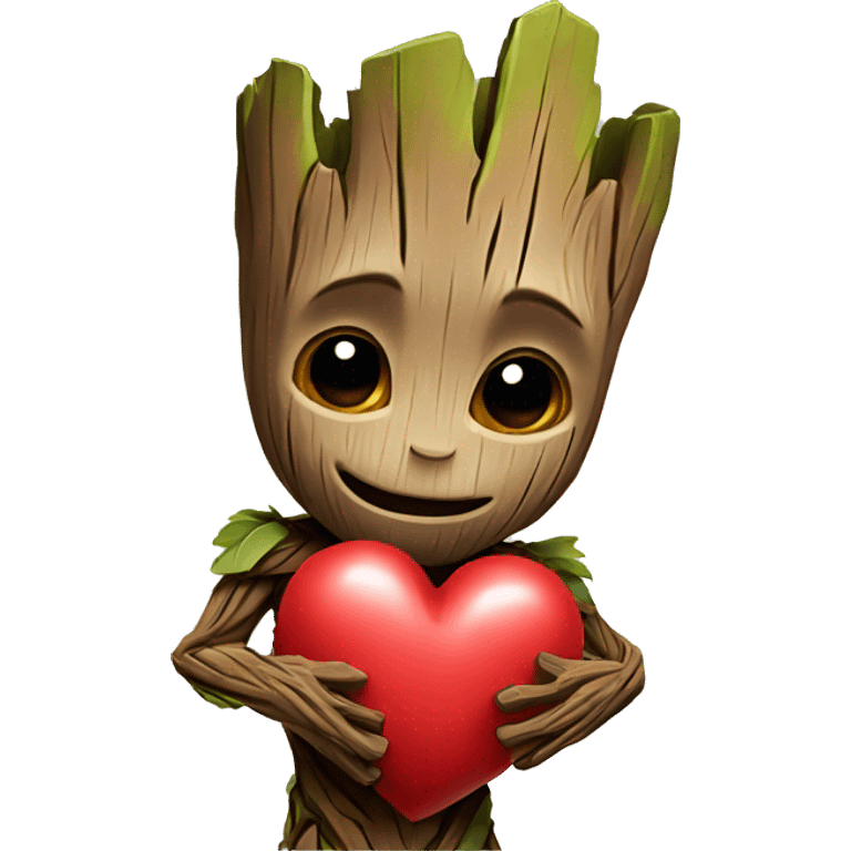 Groot Holding a Heart  emoji