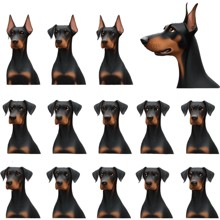 Doberman and put together emoji