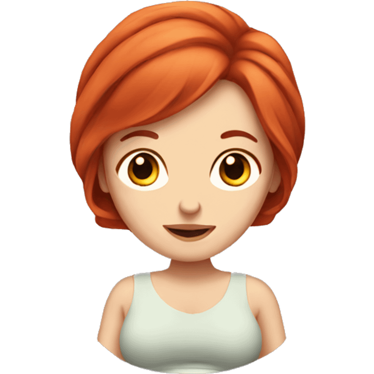 Pregnant lady with red hair emoji