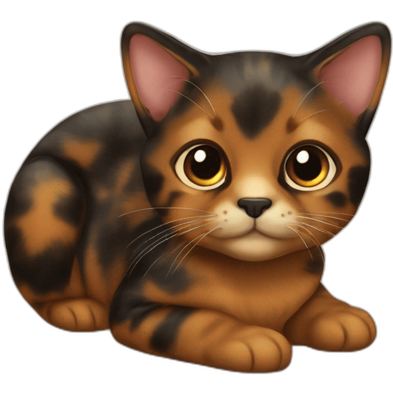 cute tortoiseshell cat emoji