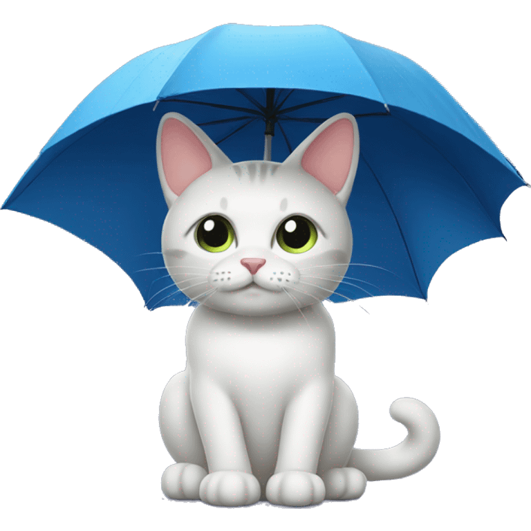 Cat with an unbrella emoji