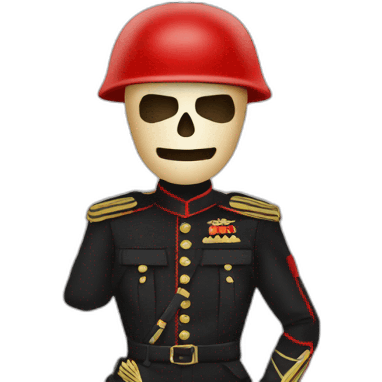 soldat als skelett im desing rot schwarz emoji