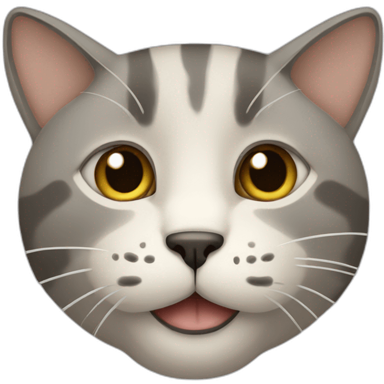 cat with grey and beige face emoji