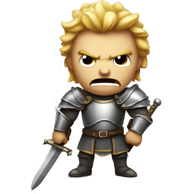 Angry sword knight emoji