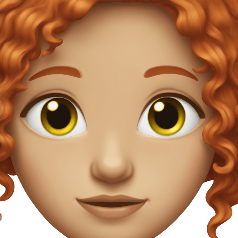 red hair girl with green eyes emoji