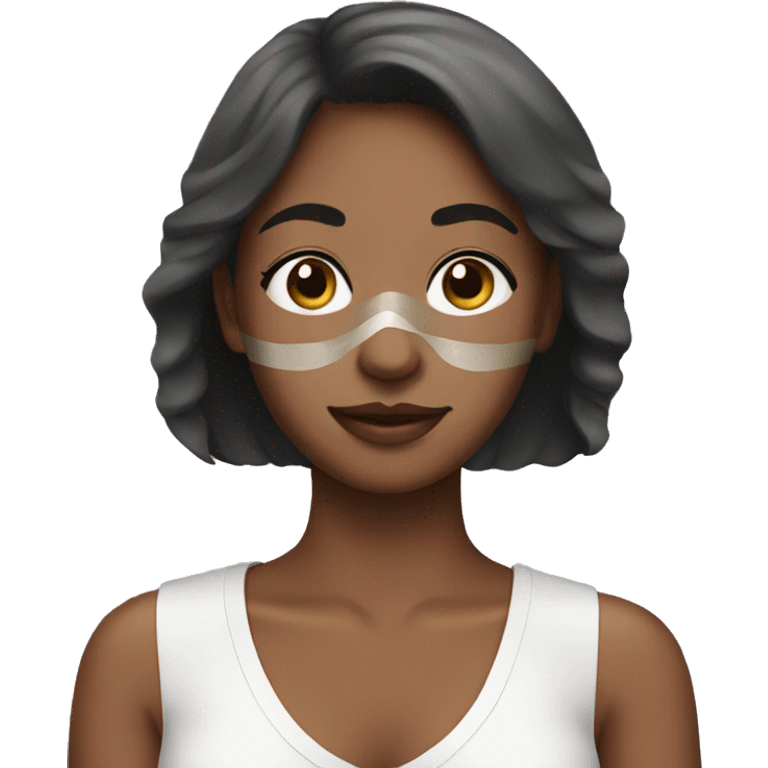 Girl with spa face mask emoji