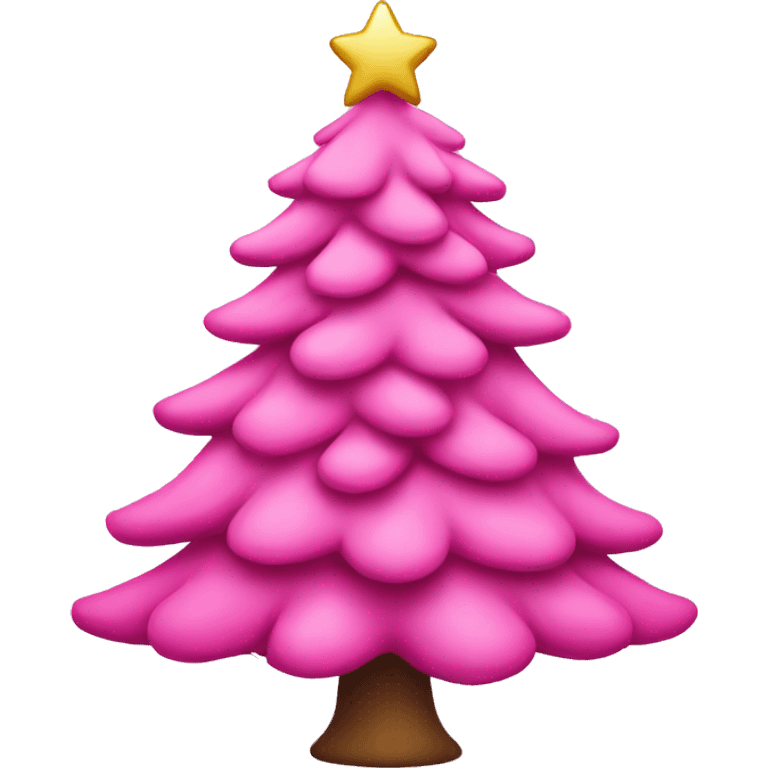 Christmas tree pink emoji