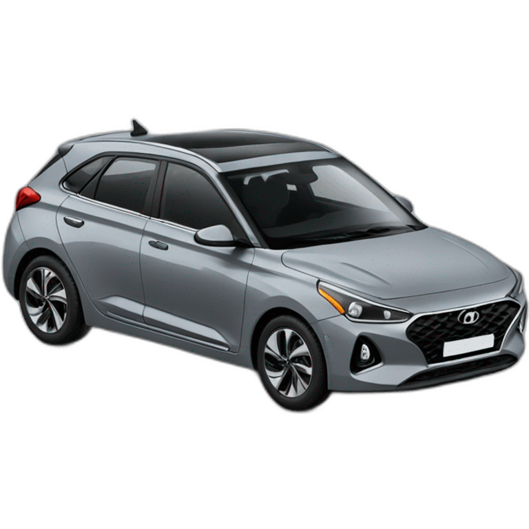 Voiture modèle i20 hyundai vert gris emoji