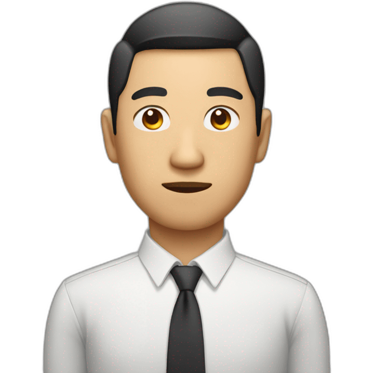 asian serious man emoji