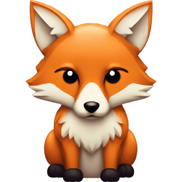 8bit styled sad fox emoji