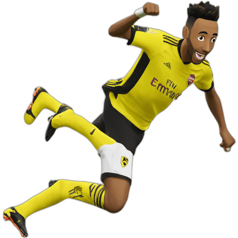 Aubameyang backflip white kit emoji