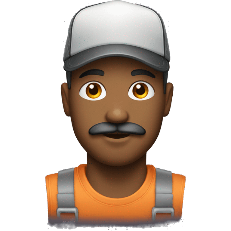 a male with a moustache and a trucker hat emoji