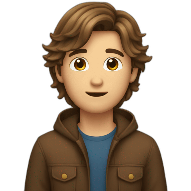 Stolz Male Long Brown Hair w emoji emoji