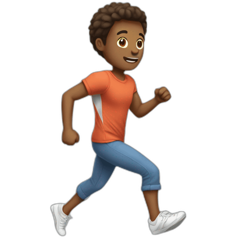 Running from the side in casual attire emoji