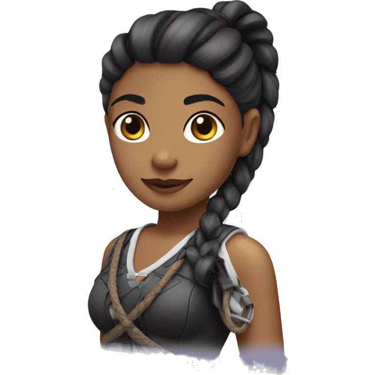 girl with pony tail with lasso emoji