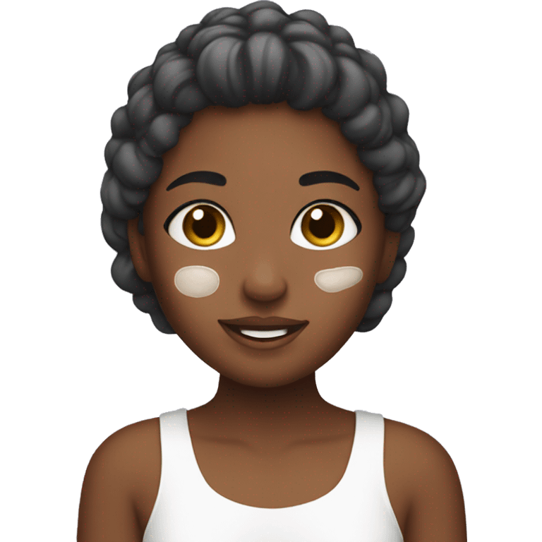 A girl doing skincare emoji