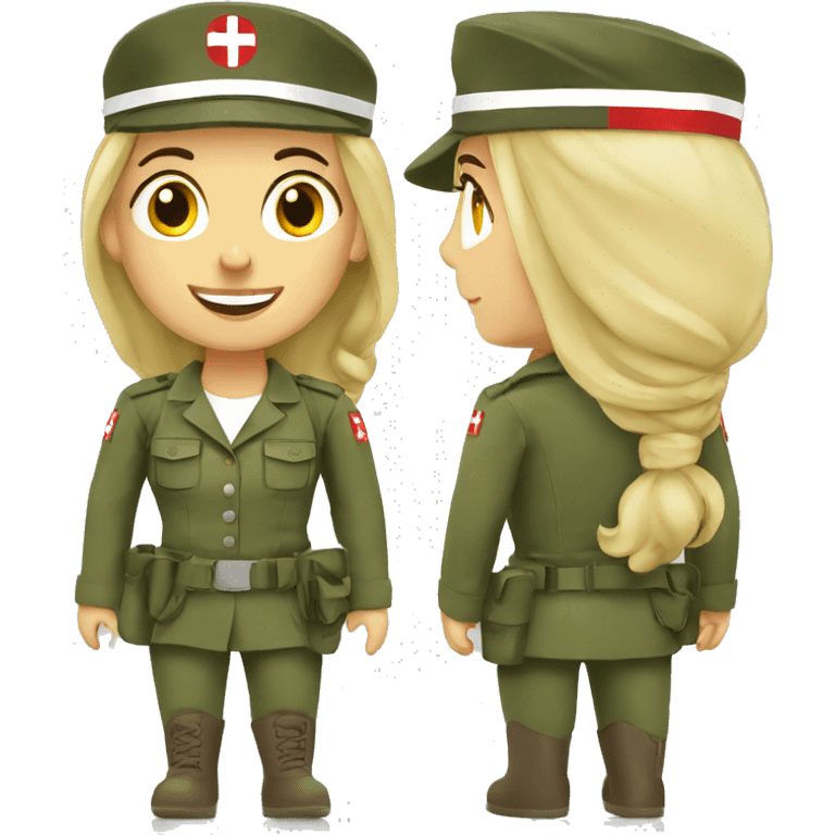 woman army swiss emoji