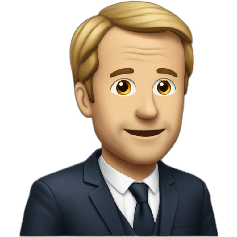 Macron qui bois une bière emoji