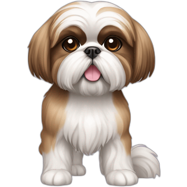 Dog American Shih Tzu full-body emoji