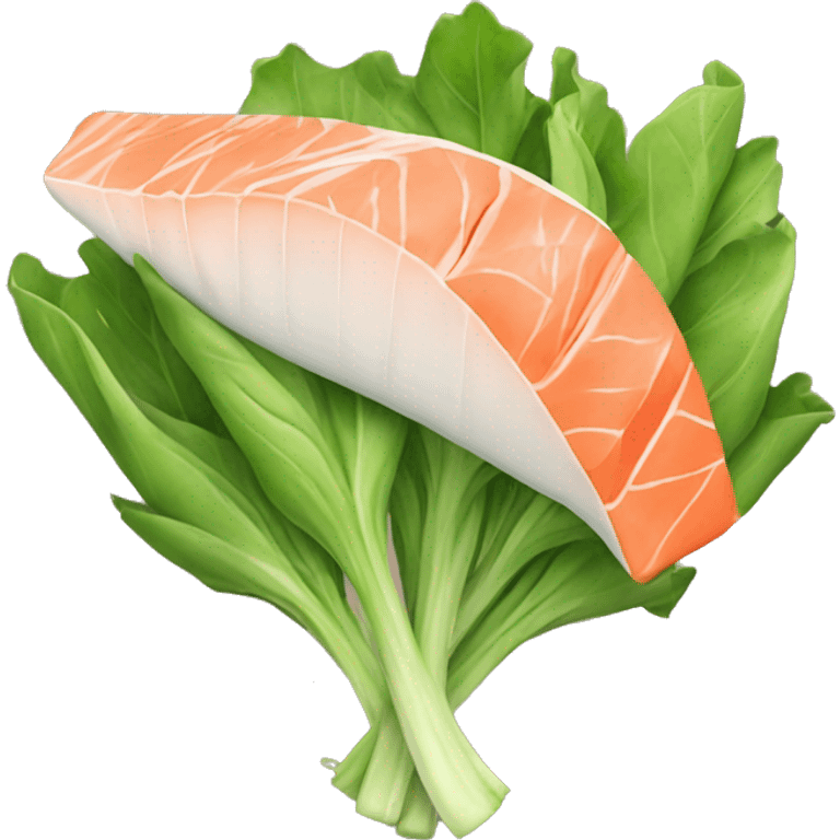 Chicory with salmon  emoji