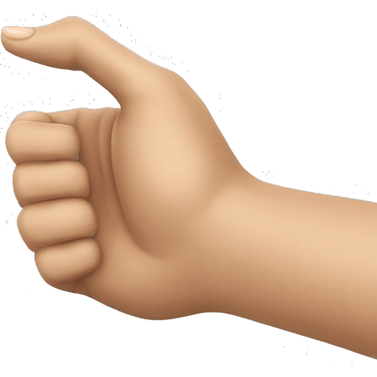 un símbolo de mano... entrelaza sus dedos y pone su pulgar en la mano emoji