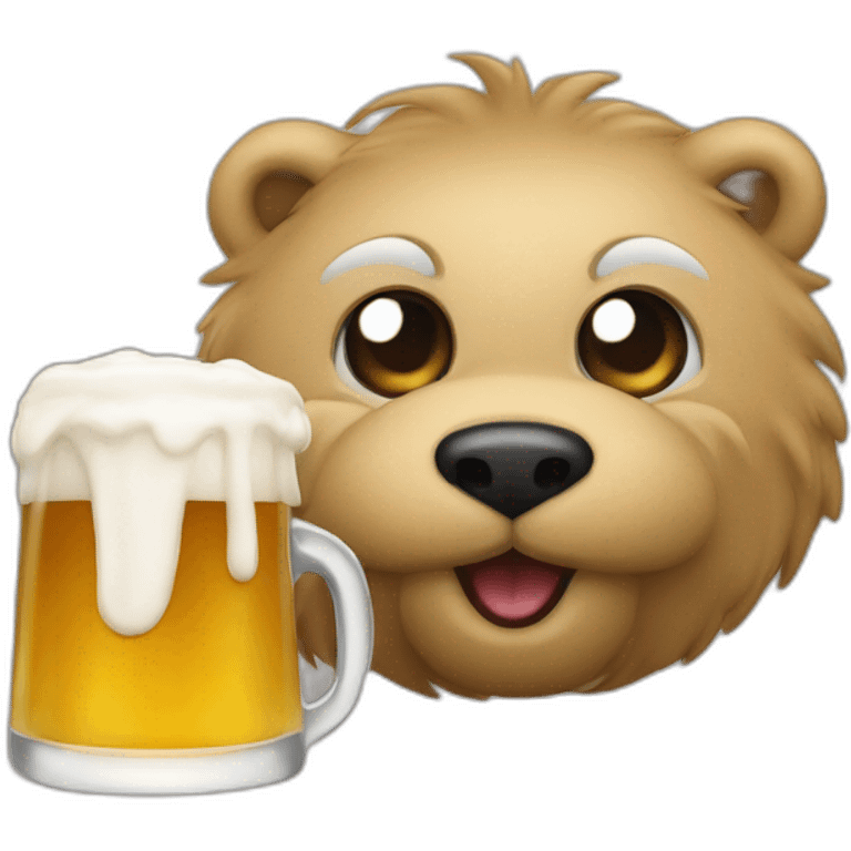 Chat et bière emoji