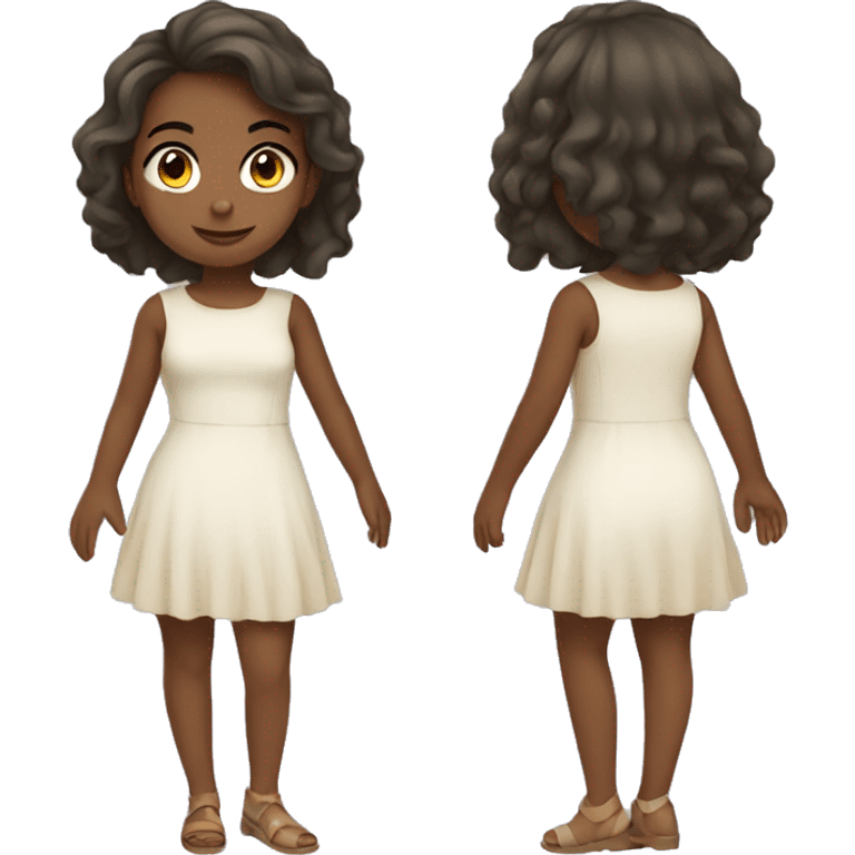 Cute dress girl full body emoji