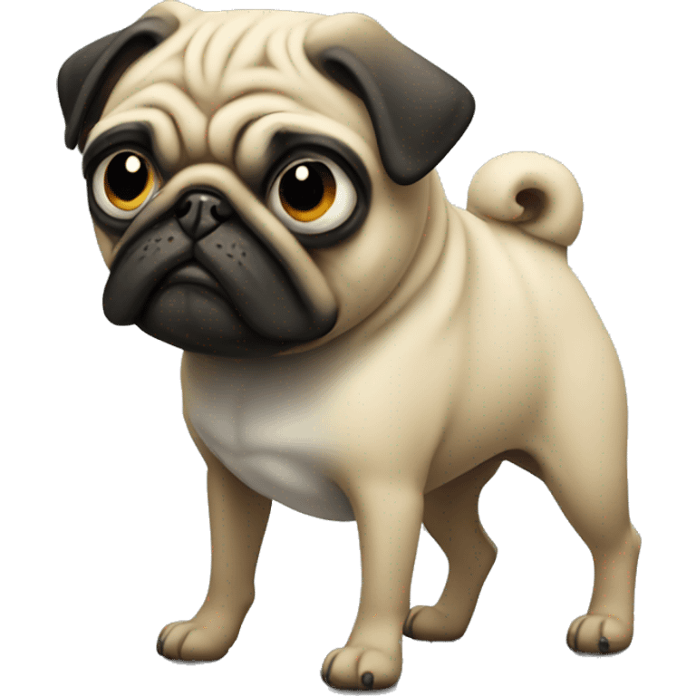 Gangster pug emoji