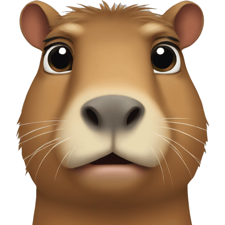 Capybara staring emoji