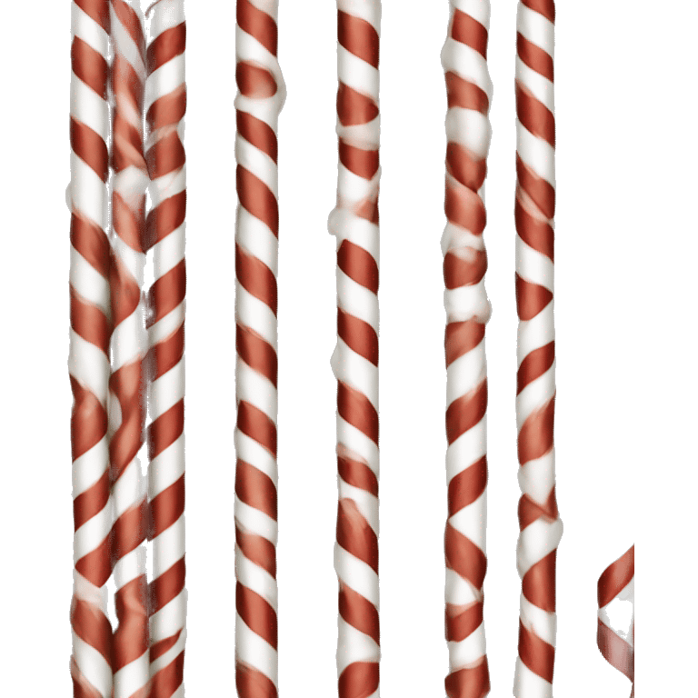 Brown and white Candy canes emoji