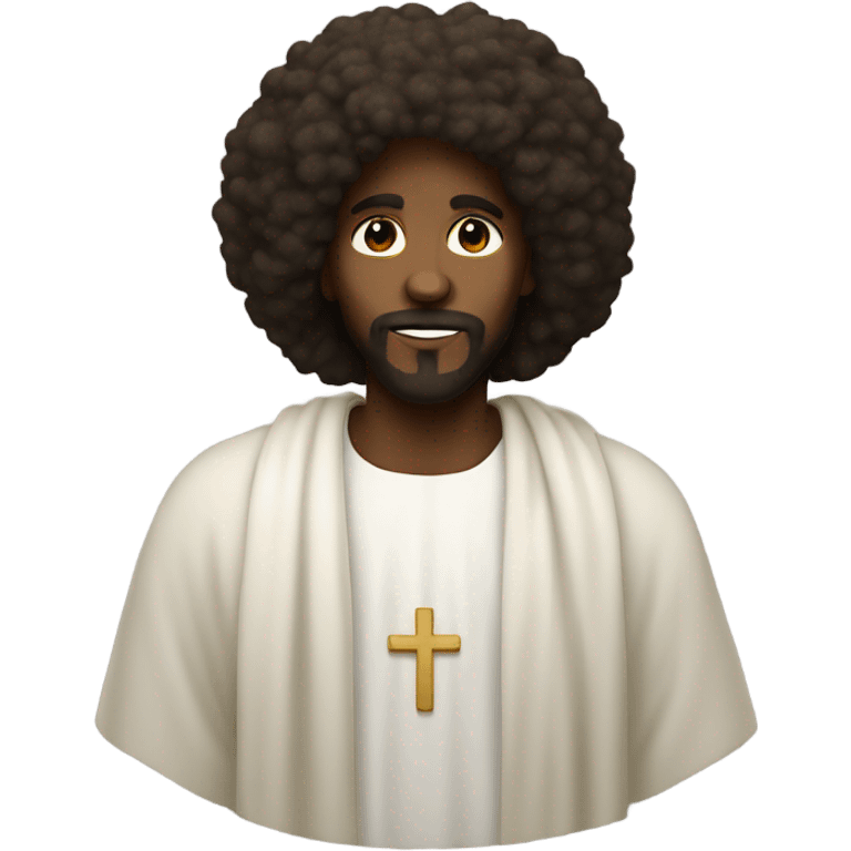 Black Jesus Christ with Afro  emoji