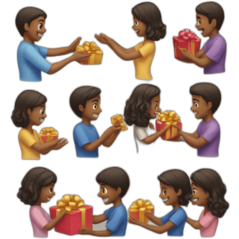 people give each other gifts emoji