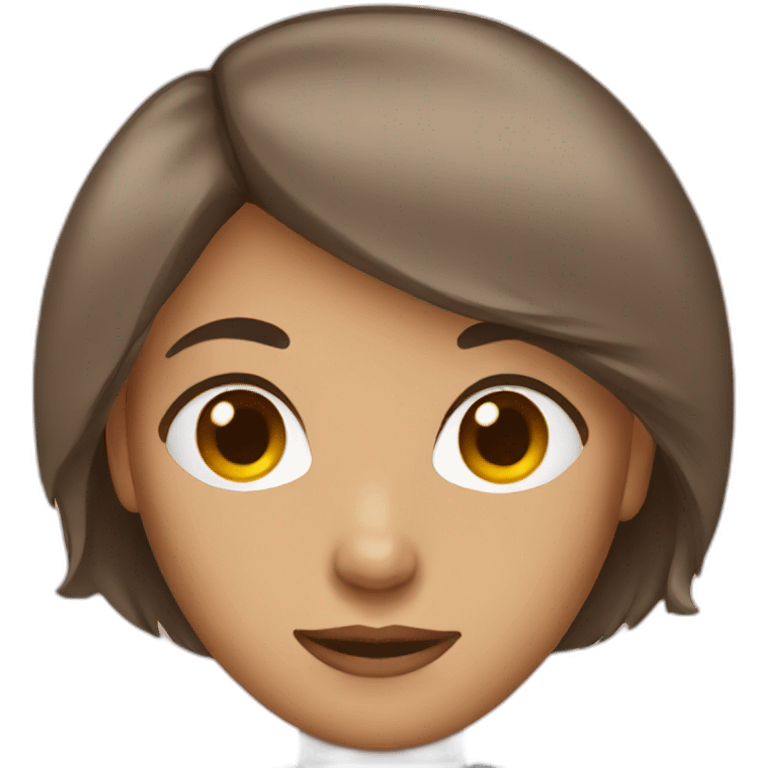 a woman with short brown hair emoji