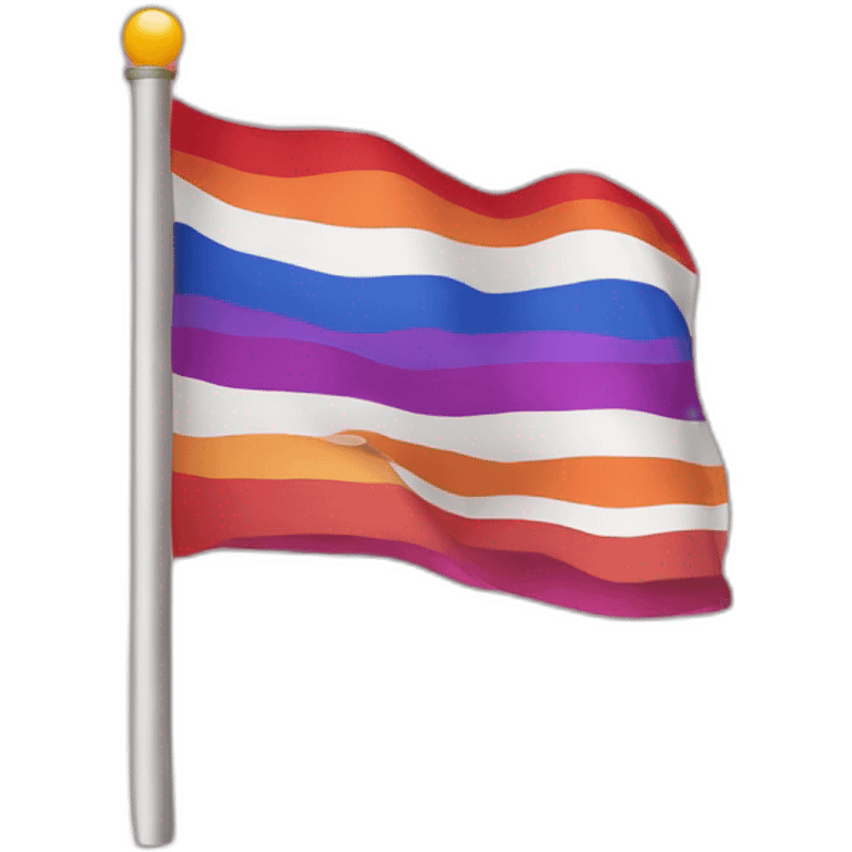 Drapeau lesbienne emoji