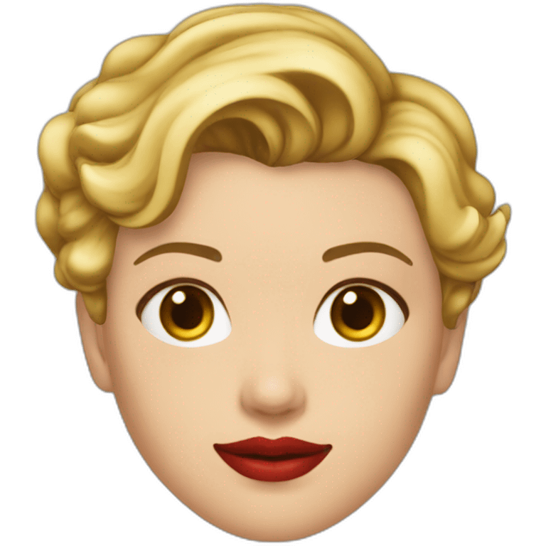 Scarlett johansson in red dre emoji