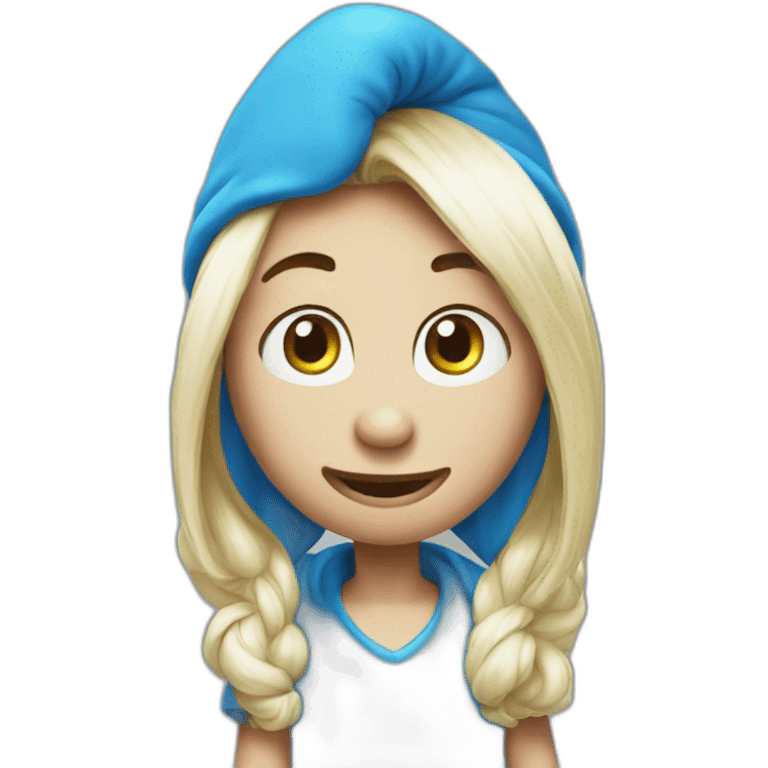 A hello smurf  emoji