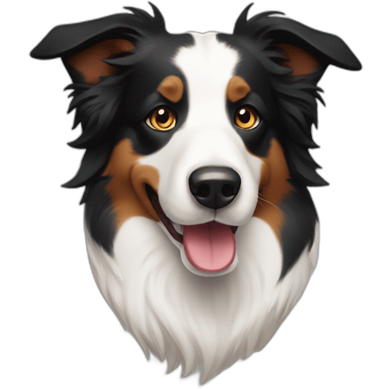 tricolor border collie  emoji