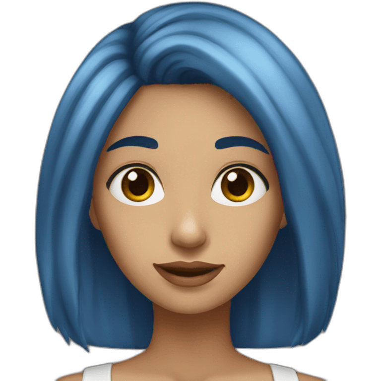 blue-hair-brown-eyes-woman emoji